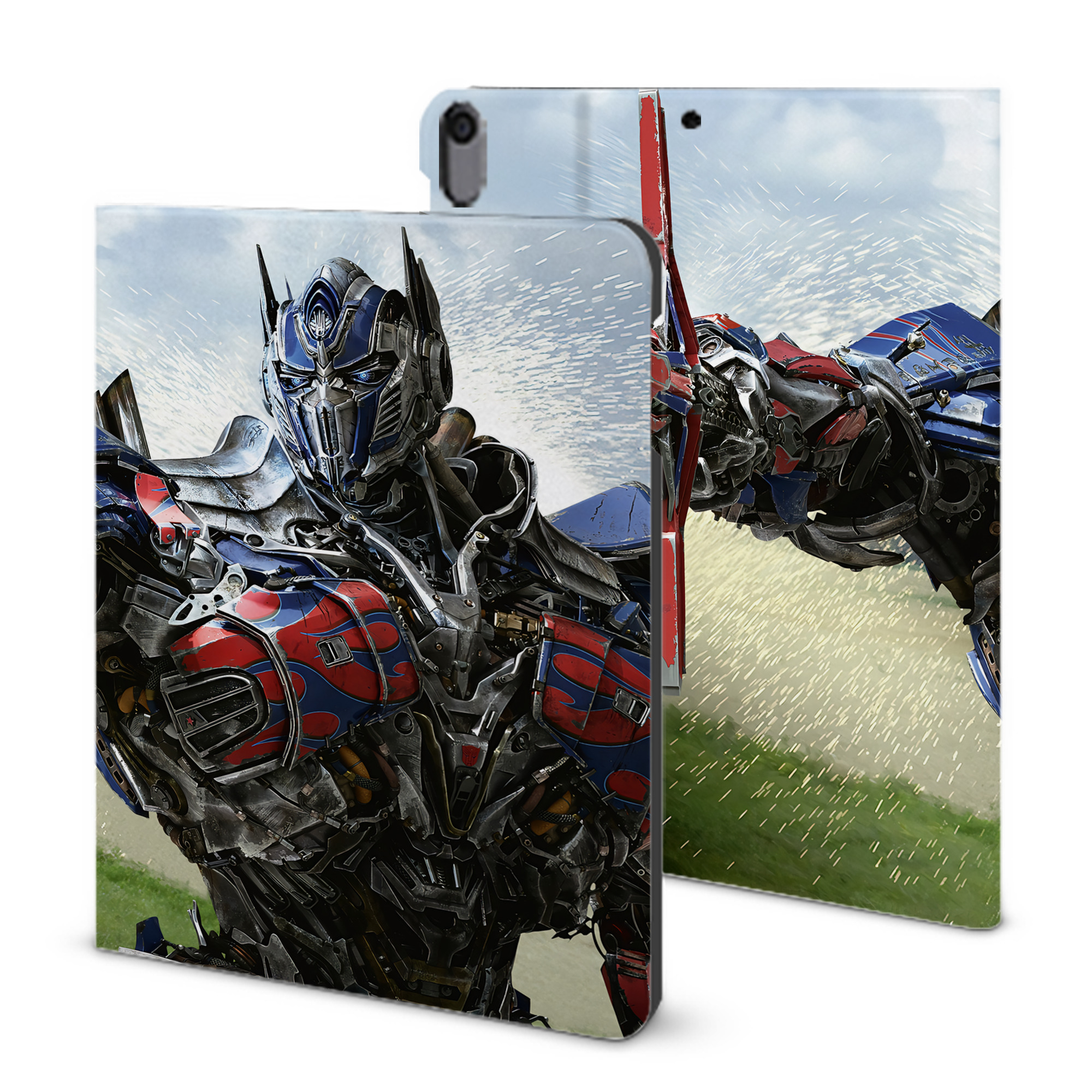 （画像用） Transformers トランスフォーマー IPad ケース ブック型 PUレザー TPU 耐衝撃 軽量 薄型 ペン収納なし 全面保護 IPad 各モデル対応
